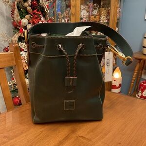 Dooney & Bourke Florentine Hattie drawstring teal NWT